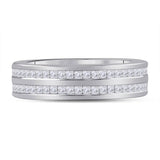 14kt White Gold Womens Round Diamond Eternity Wedding Band 1 Cttw