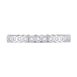 14kt White Gold Womens Round Diamond Band Ring 1/4 Cttw