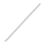 10kt White Gold Womens Round Diamond Tennis Bracelet 1/2 Cttw