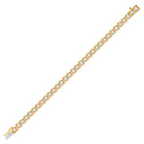 14kt Yellow Gold Womens Round Diamond Tennis Bracelet 5 Cttw