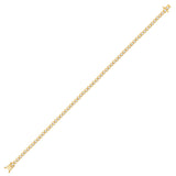 10kt Yellow Gold Womens Round Diamond Studded Tennis Bracelet 2 Cttw