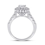 14kt White Gold Round Diamond Solitaire Bridal Wedding Engagement Ring 2-1/5 Cttw