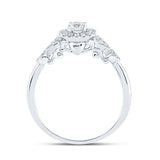 14kt White Gold Round Diamond Solitaire Bridal Wedding Engagement Ring 1/2 Cttw