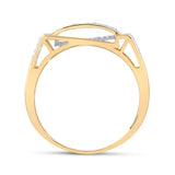 10kt Yellow Gold Mens Round Diamond Fashion Ring 1/2 Cttw