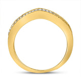 14kt Yellow Gold Womens Round Diamond Enhancer Wedding Band 1/12 Cttw